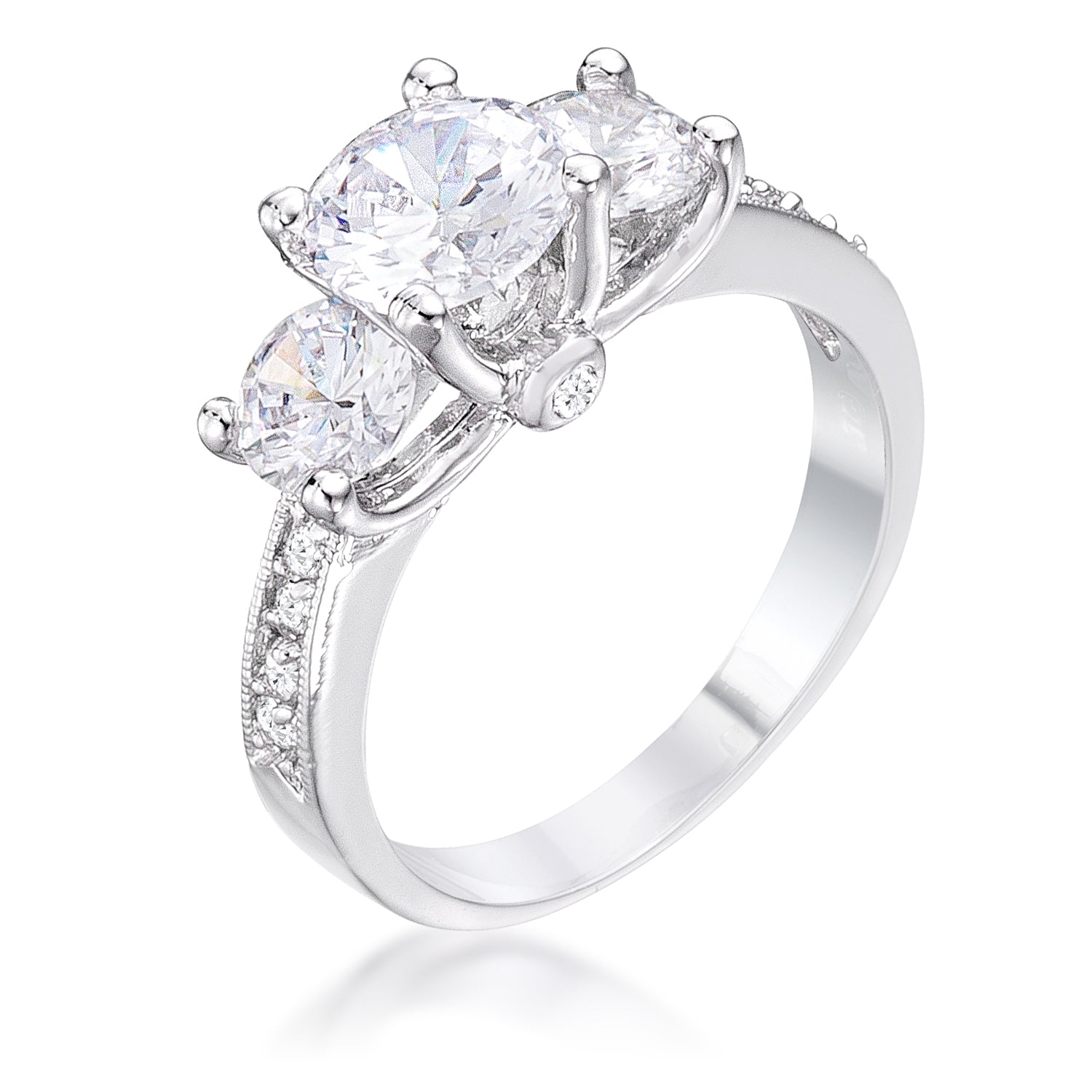 Avera Elizabeth Engagement Ring In Sterling Silver