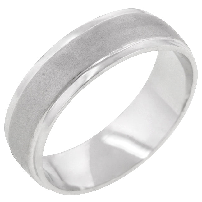Avera Classic Matte 6 MM Wedding Band in Silver DestGlow