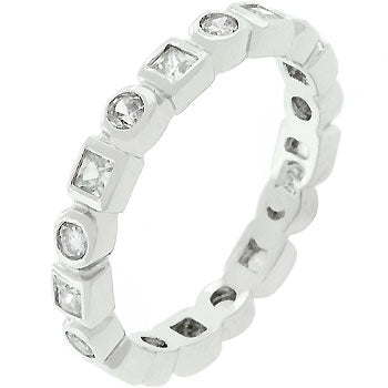 Avera Eternity Stackable Band In Polished Silver DestGlow