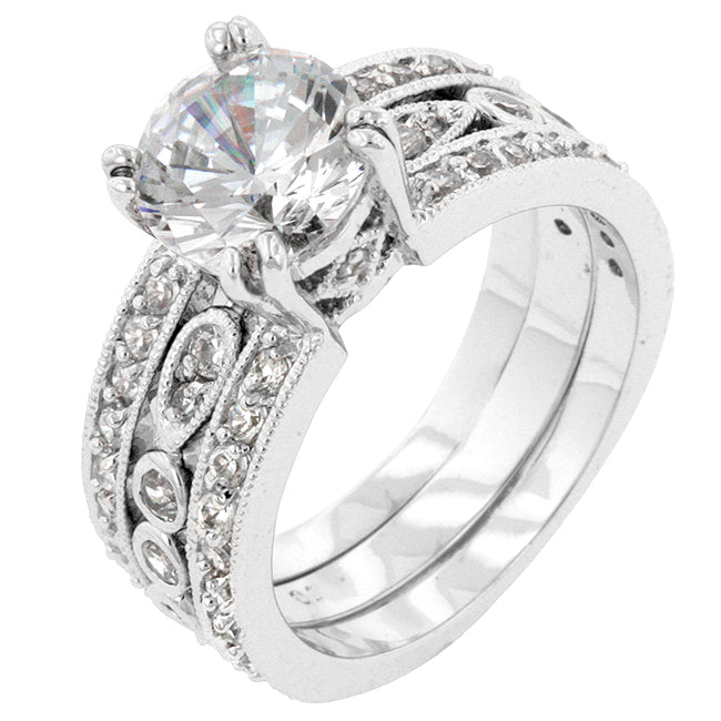 Avera Eleanor Engagement Ring In Sterling Silver