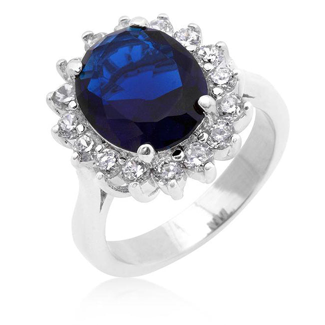 Avera Royal Ring in Dark Blue Size 5 Statement Jewelry