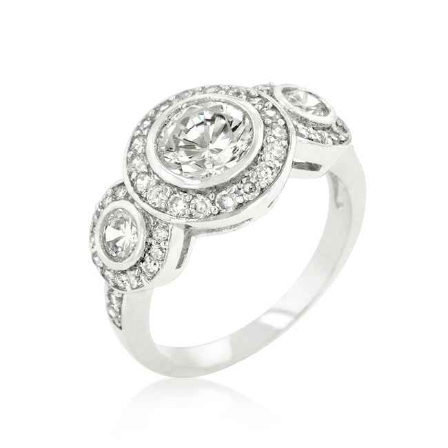 Avera Fitzgerald Cubic Zirconia Eternity Band Ring 5 / Silver