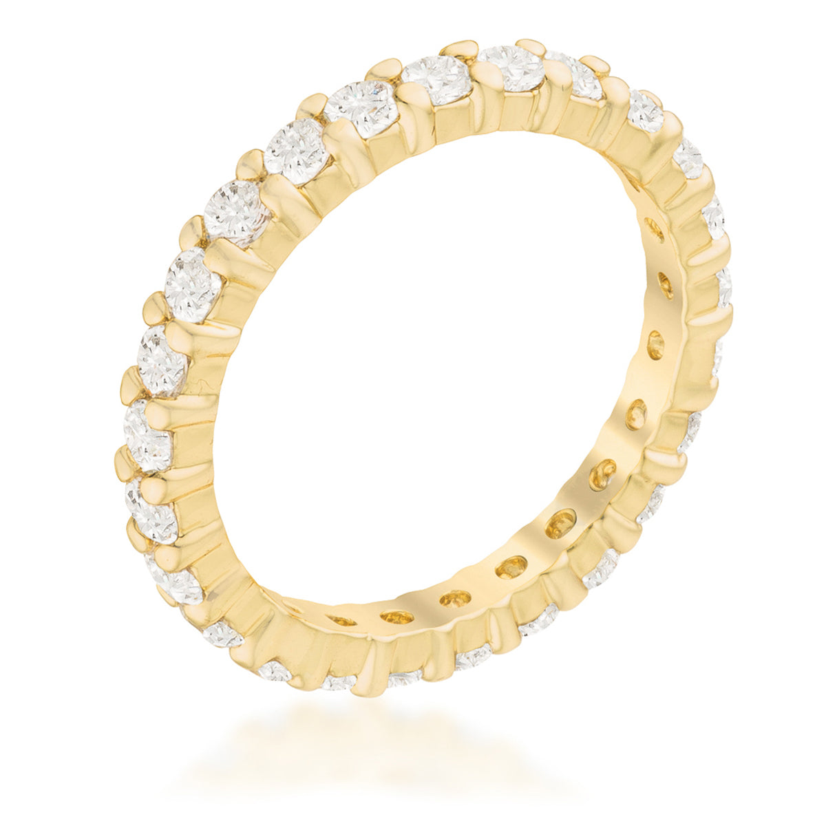 Avera Fitzgerald Cubic Zirconia Eternity Band Ring 5 / Silver