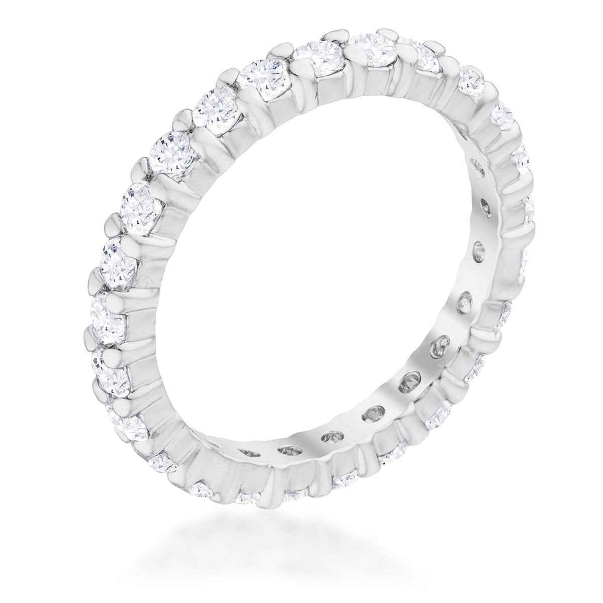Avera Fitzgerald Cubic Zirconia Eternity Band Ring 5 / Silver