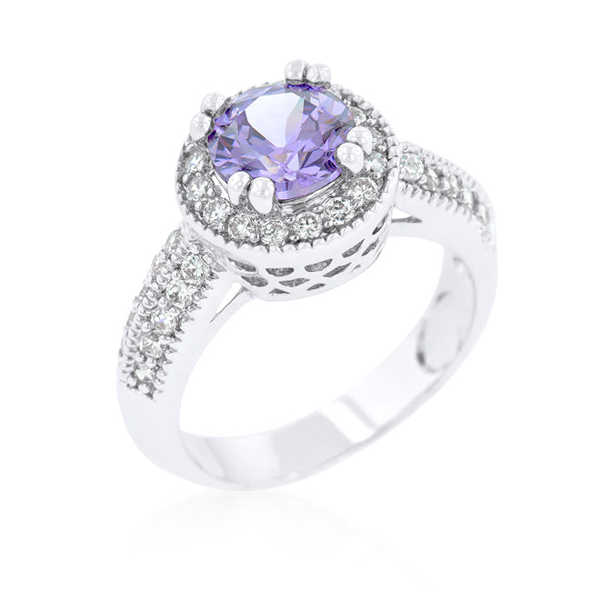 Avera Radiant Cut Engagement Triplet Ring in Gold