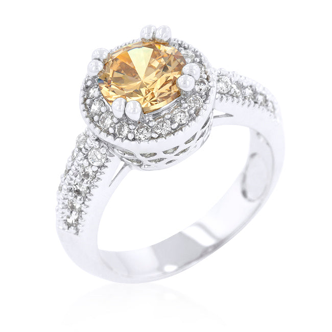 Avera Marquise Triplet Engagement Ring In Gold Finish