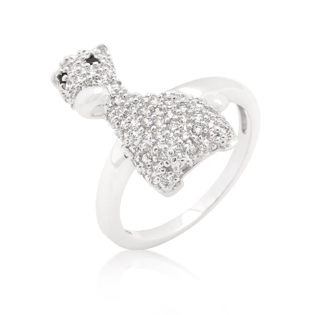Avera Cubic Zirconia Giraffe Ring in Multi-Tone Finish
