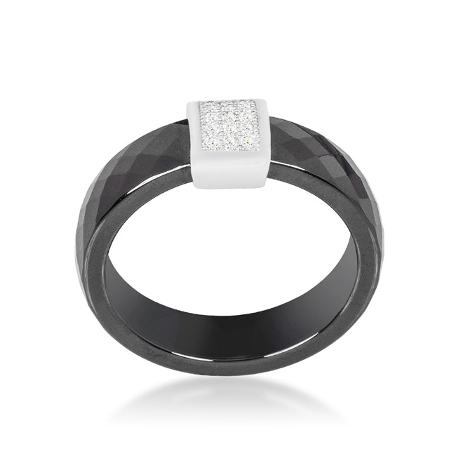 Avera Two-Tone Finish Cross Ring in Gold and Silver