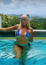 2PC Crushed Velvet Bikini Tie Set