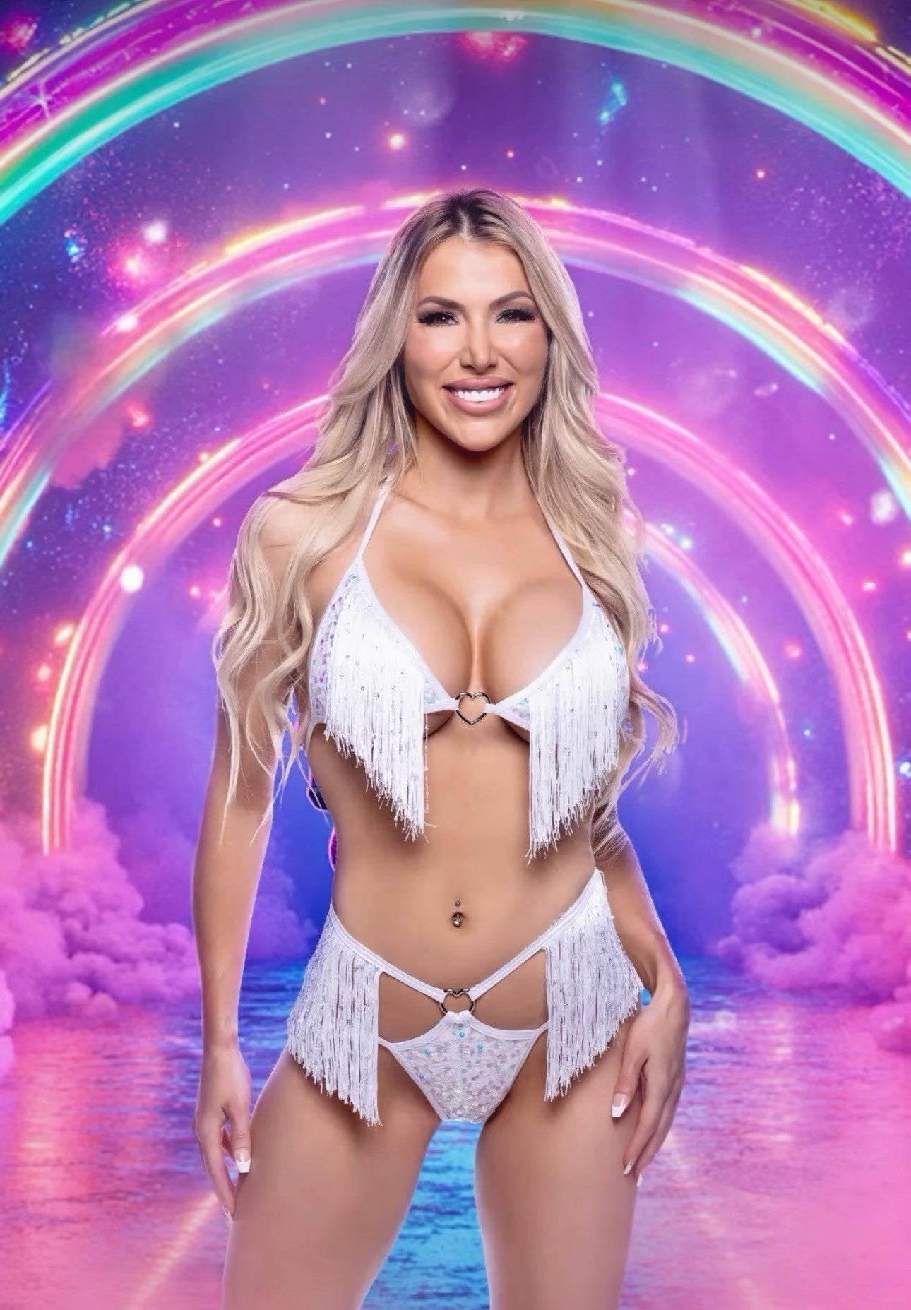 2PC Sequin & Fringe Short Set DestGlow