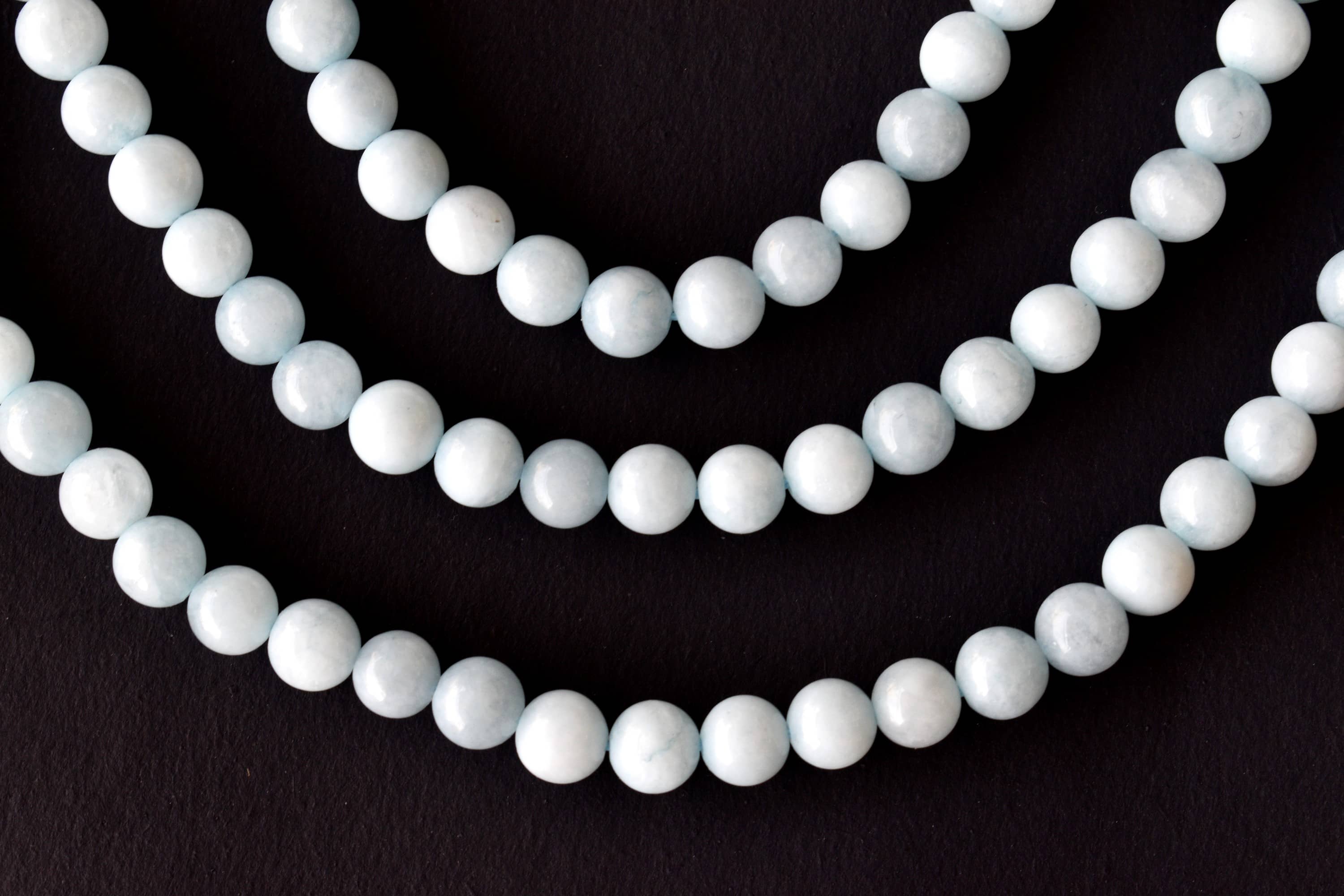 Aquamarine Beads, Natural Crystal Round Beads 6mm to 10mm DestGlow