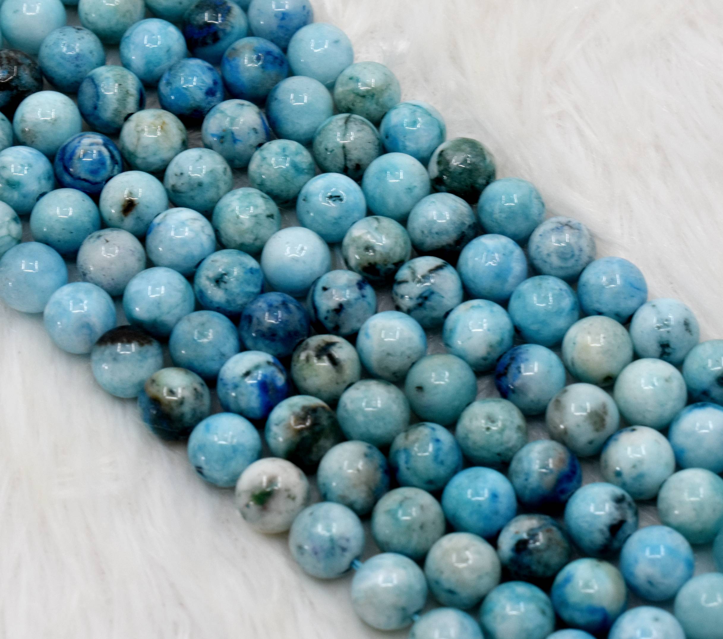 Aragonite Beads, Natural Crystal Round Beads 8mm