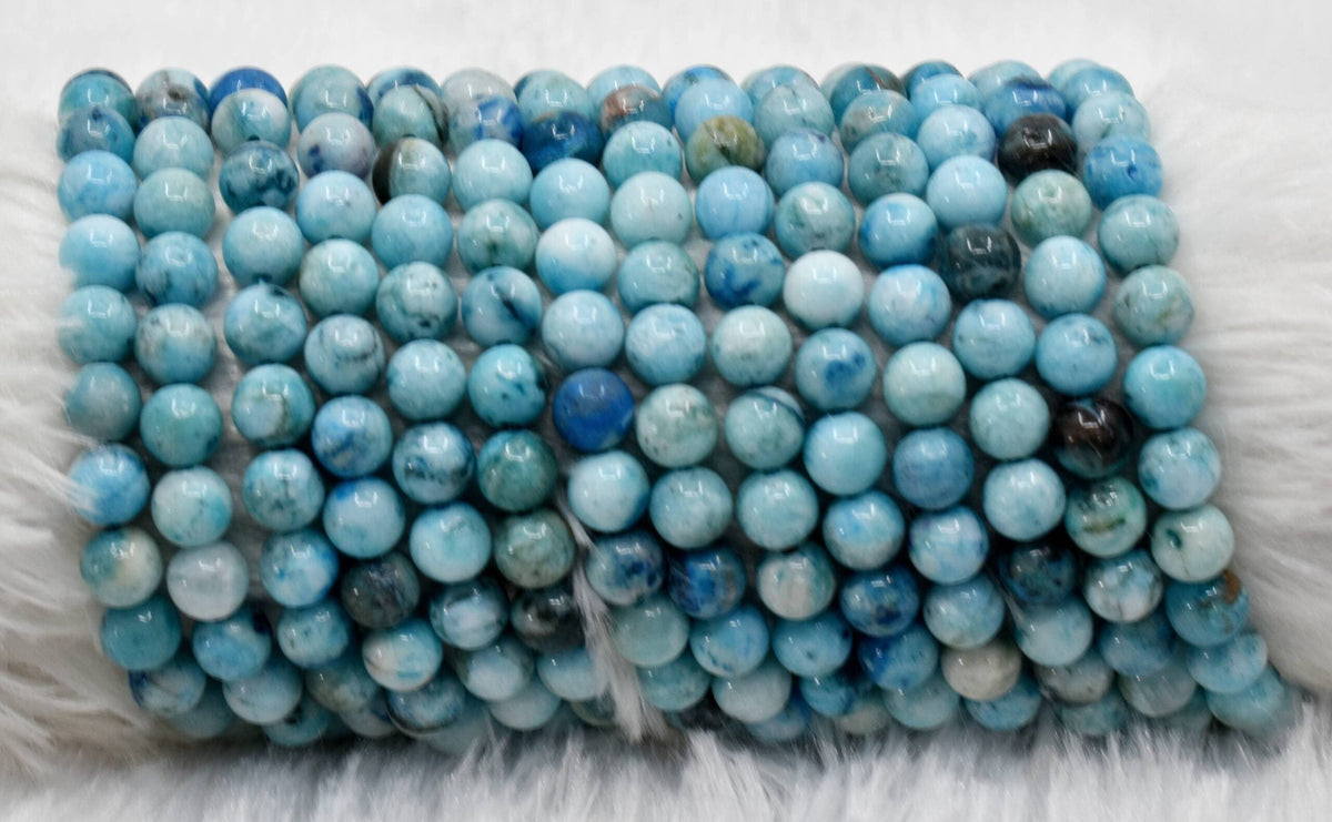 Aragonite Beads, Natural Crystal Round Beads 8mm DestGlow