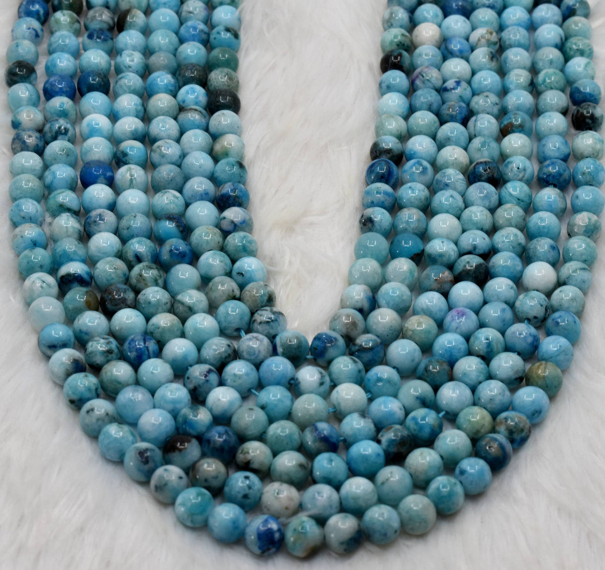 Aragonite Beads, Natural Crystal Round Beads 8mm DestGlow