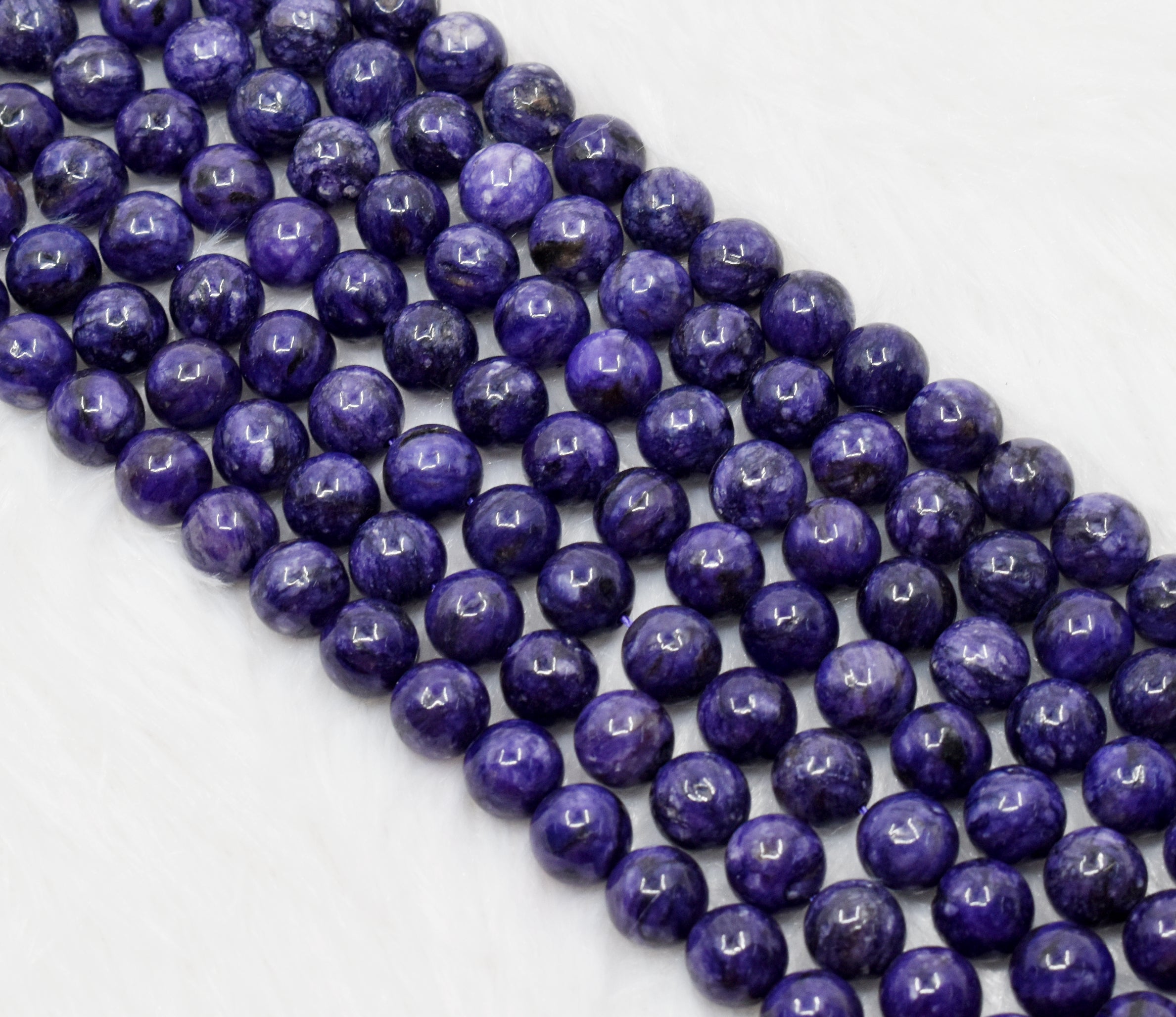 Chariote Dyed Beads, Natural Round Crystal Beads 6mm to 10mm. DestGlow