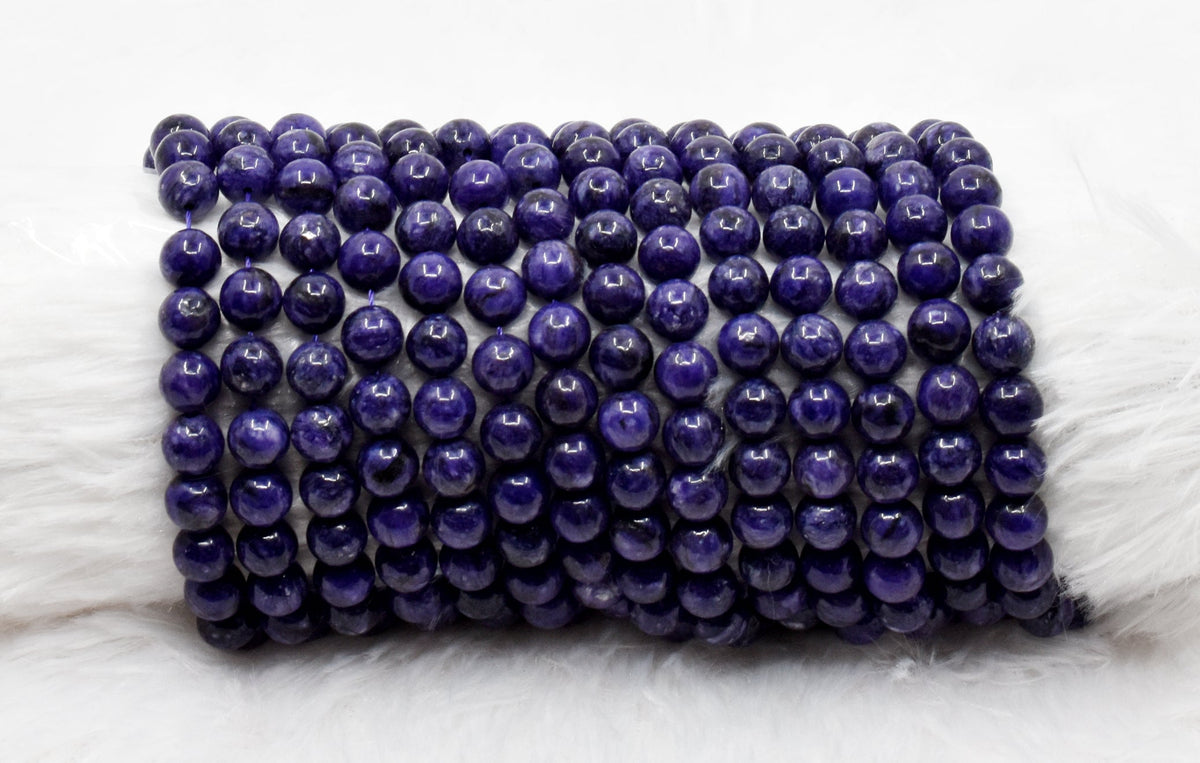 Chariote Dyed Beads, Natural Round Crystal Beads 6mm to 10mm. DestGlow