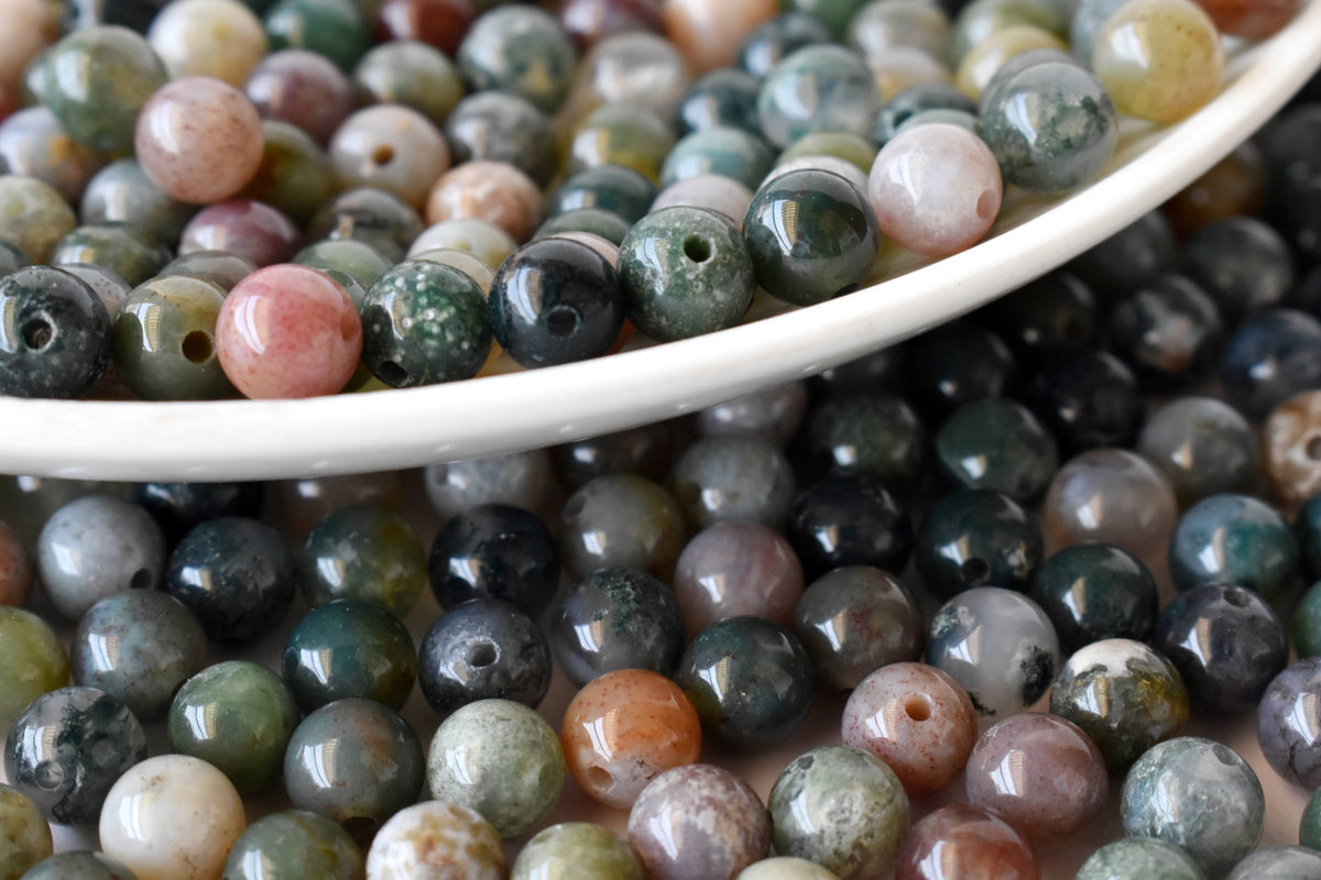 Fancy Jasper Beads, Natural Round Crystal Beads 4mm to 12mm DestGlow