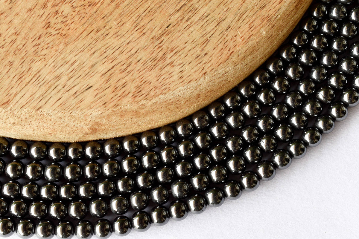 Hematite Beads, Natural Round Crystal Beads. DestGlow