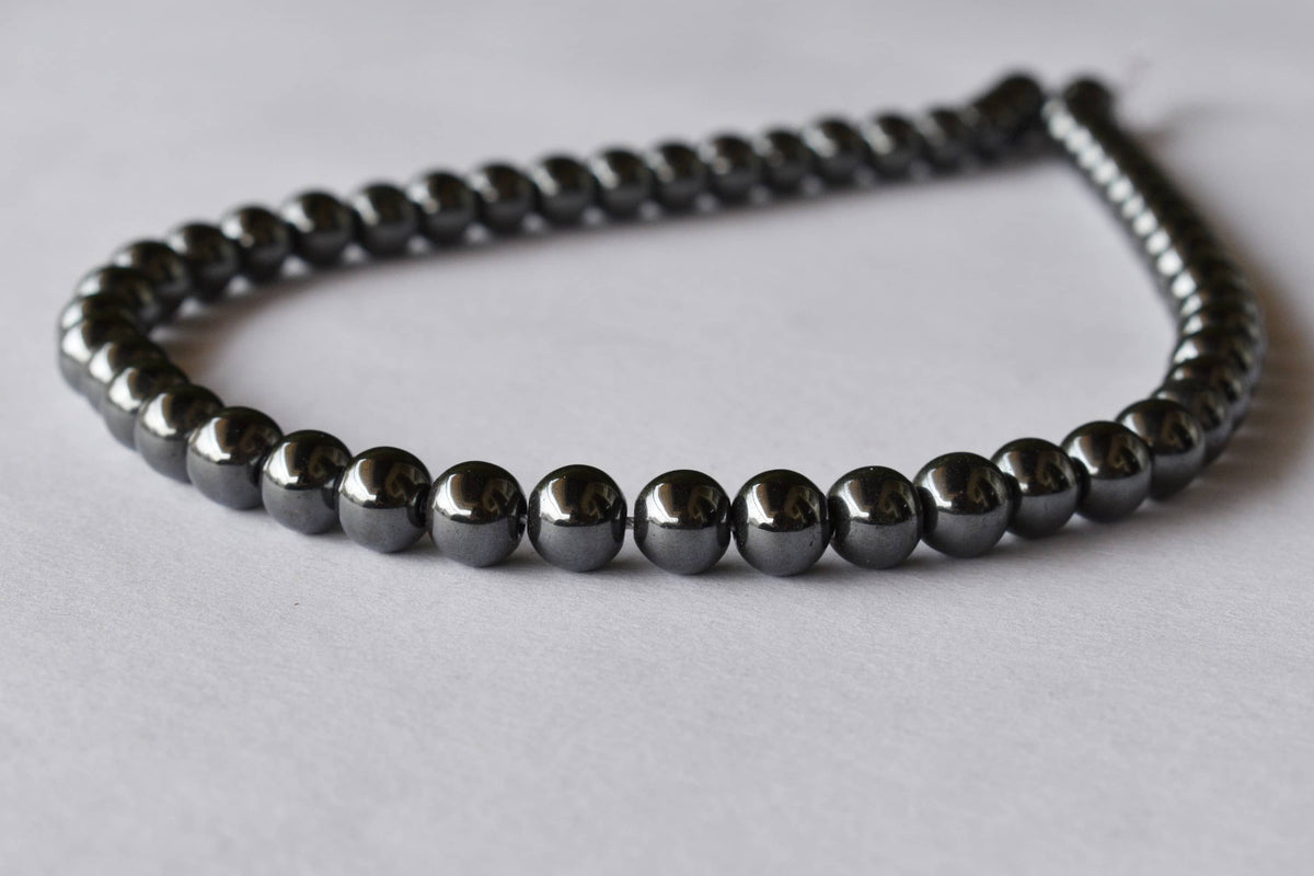 Hematite Beads, Natural Round Crystal Beads. DestGlow