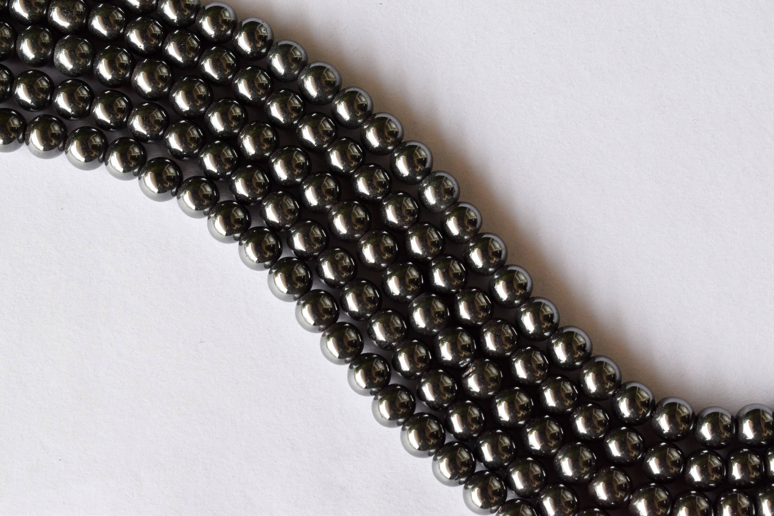 Hematite Beads, Natural Round Crystal Beads. DestGlow