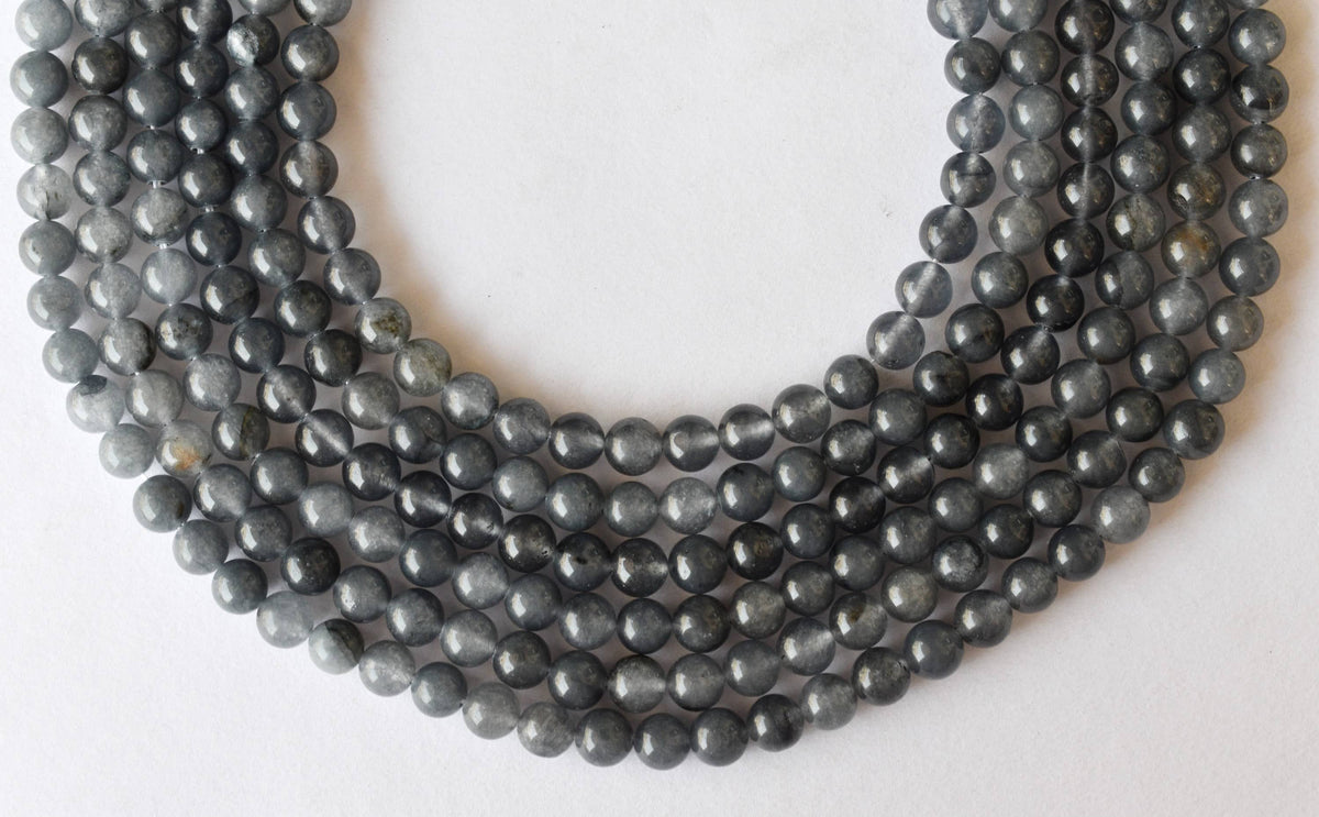 Iolite Beads, Natural Round Crystal Beads 6mm to 10mm DestGlow