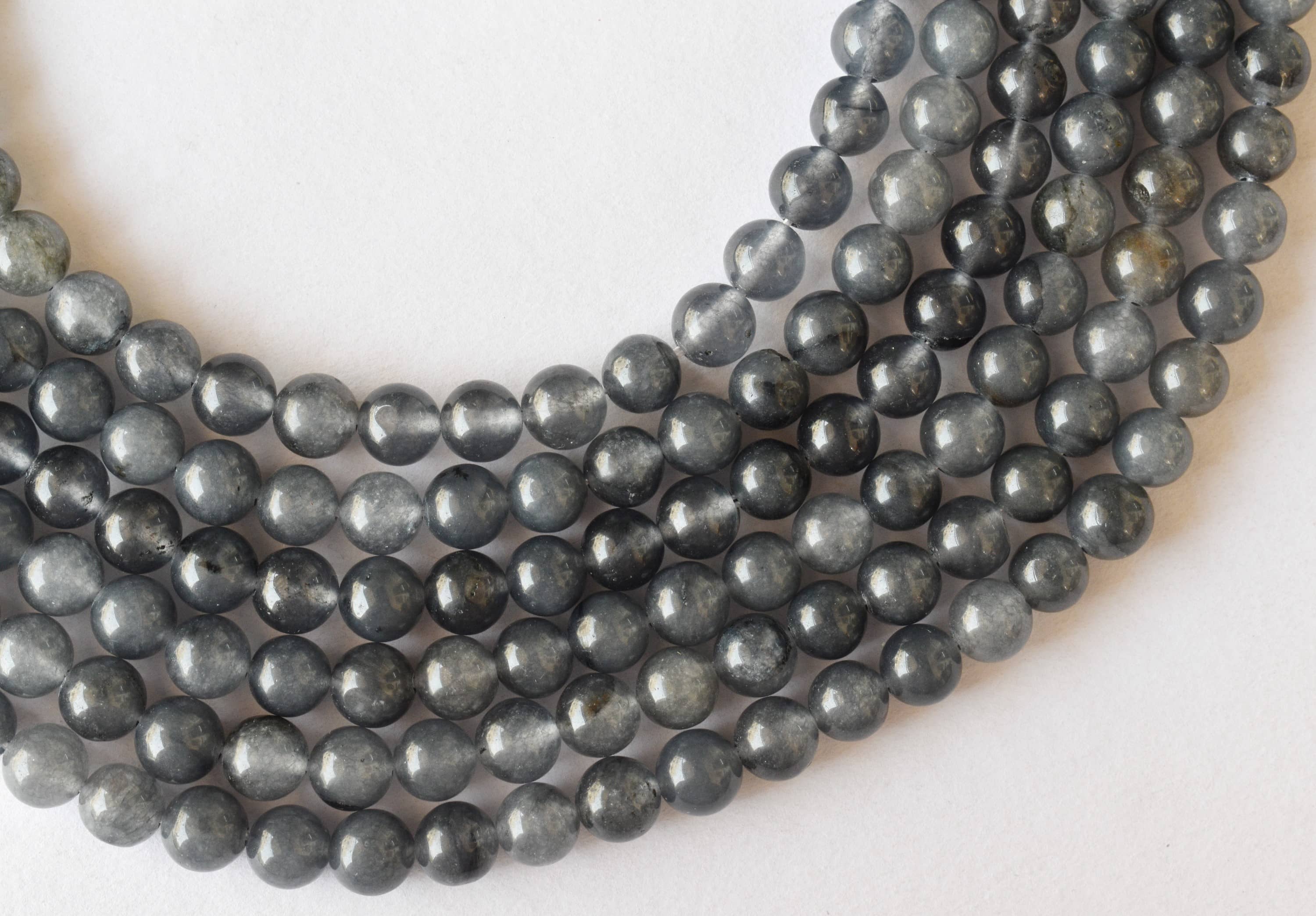 Iolite Beads, Natural Round Crystal Beads 6mm to 10mm DestGlow
