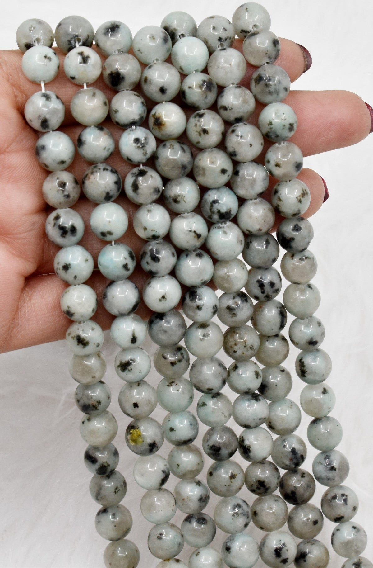 Kiwi Jasper Beads, Natural Round Crystal Beads 4mm to 12mm DestGlow