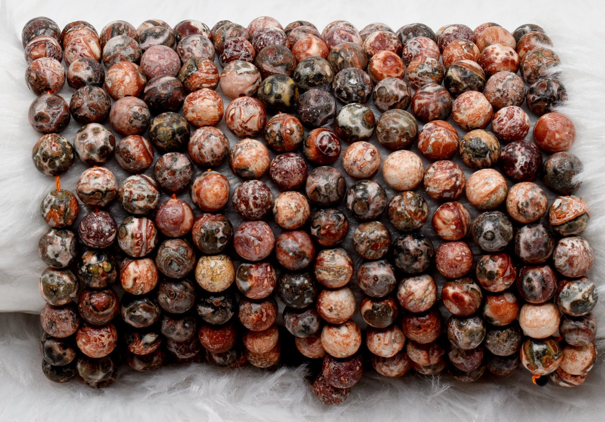 Leopardskin Jasper Beads, Natural Round Crystal Beads 4mm to 10mm. DestGlow
