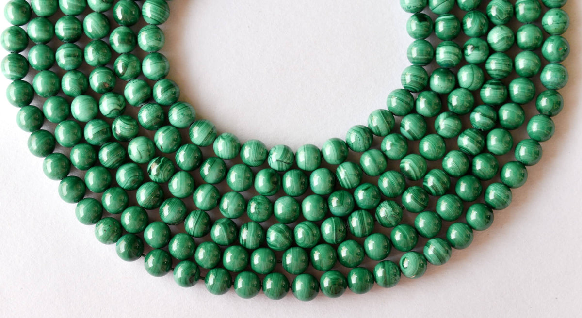 Malachite Beads, Natural Round Crystal Beads 4 to10mm. DestGlow