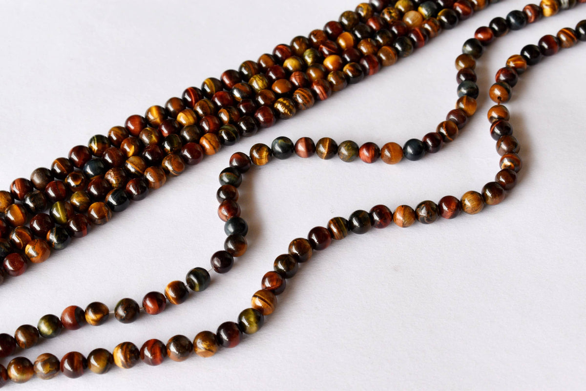 Multi Tiger Eye Beads, Natural Round Crystal Beads 6mm to 10mm DestGlow