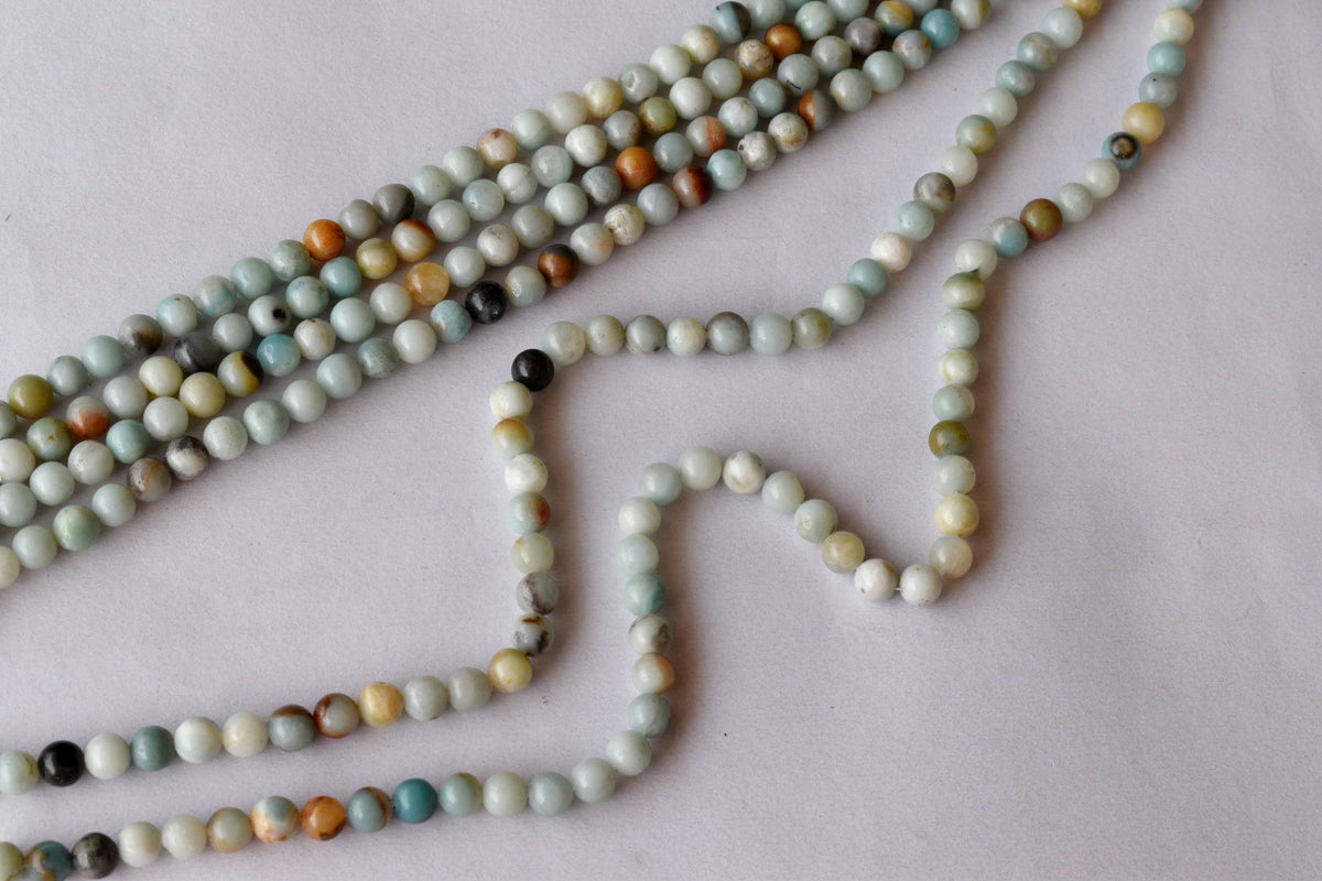 Multi Amazonite Beads, Natural Round Crystal Beads 4mm to 10mm DestGlow