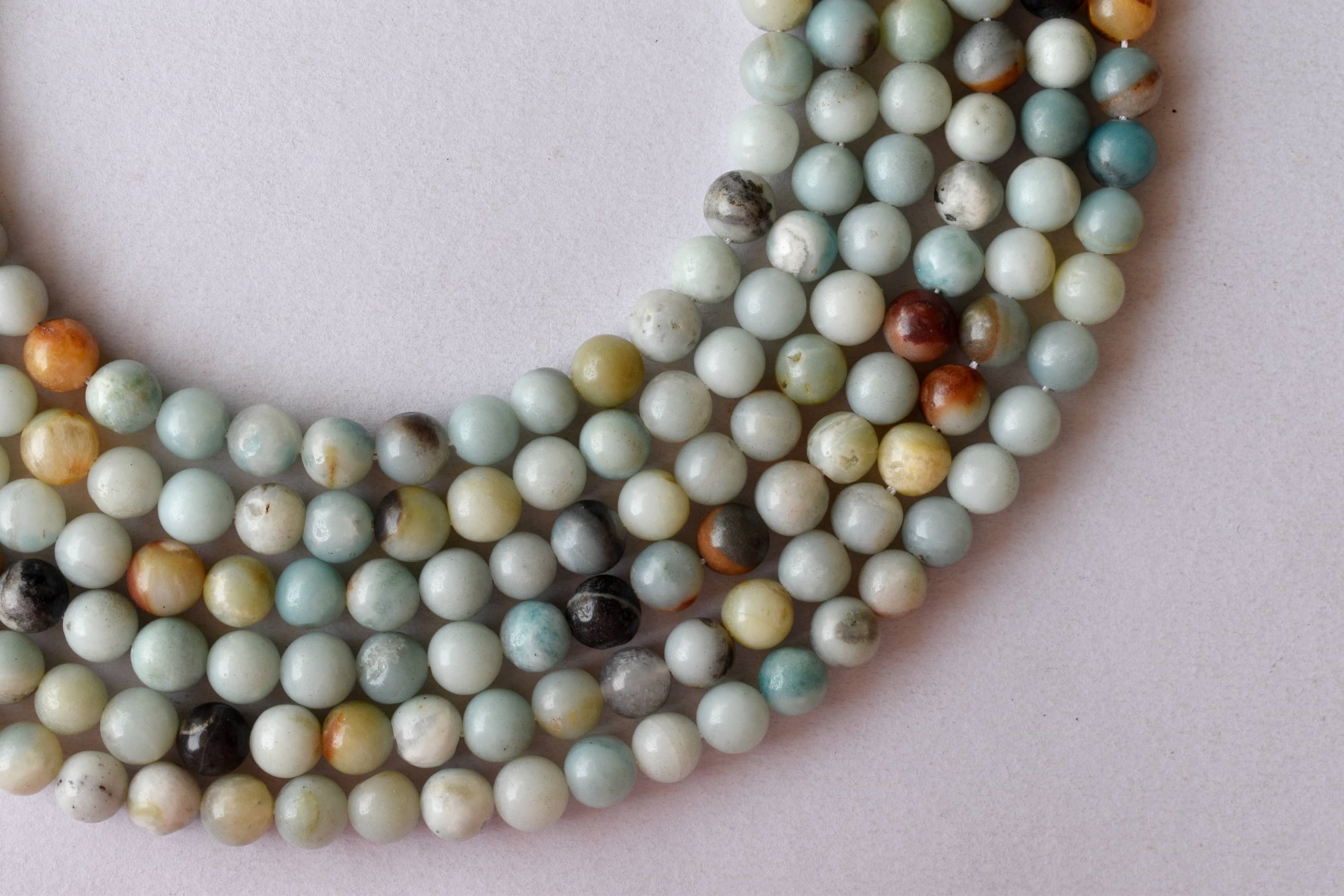 Multi Amazonite Beads, Natural Round Crystal Beads 4mm to 10mm DestGlow