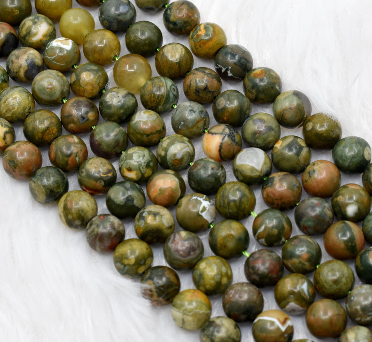 Ocean Jasper Beads, Natural Round Crystal Beads 4mm to 12mm. DestGlow
