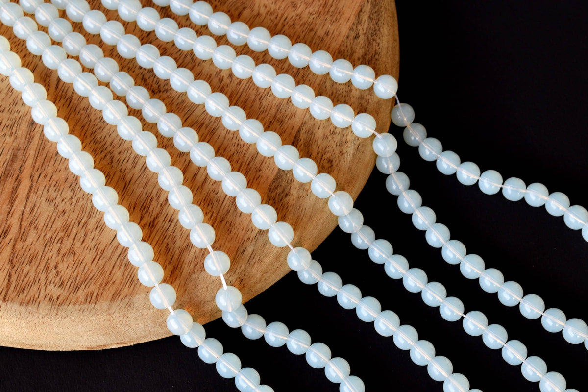 Opal Synthetic Beads, Natural Round Crystal Beads 4mm to 10mm DestGlow