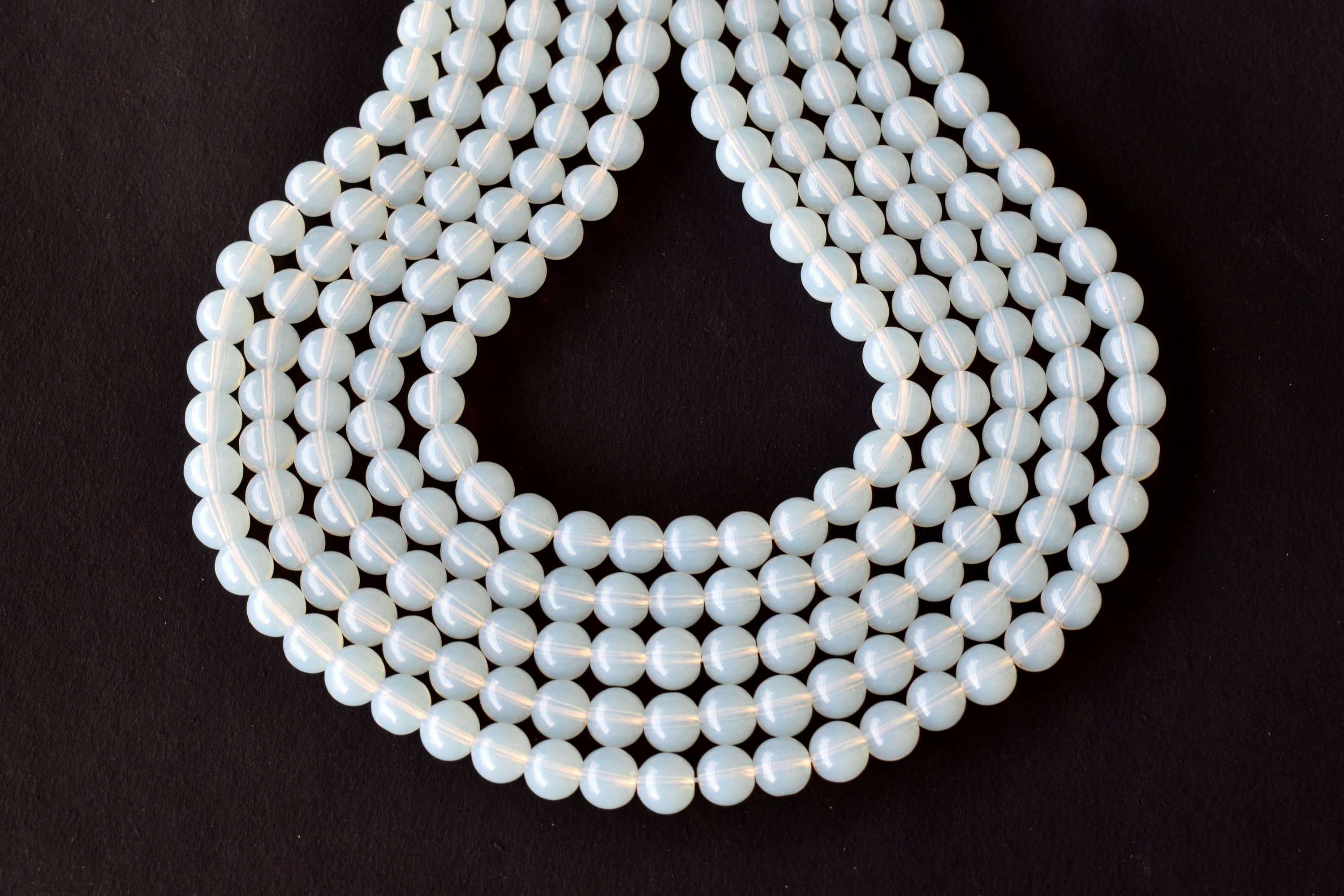 Opal Synthetic Beads, Natural Round Crystal Beads 4mm to 10mm DestGlow