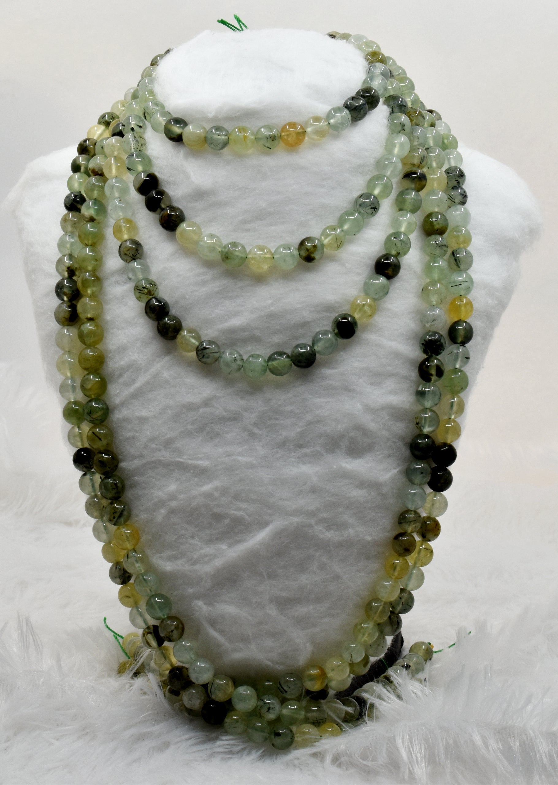 Prehnite Beads, Natural Round Crystal Beads 4mm to 10mm. DestGlow