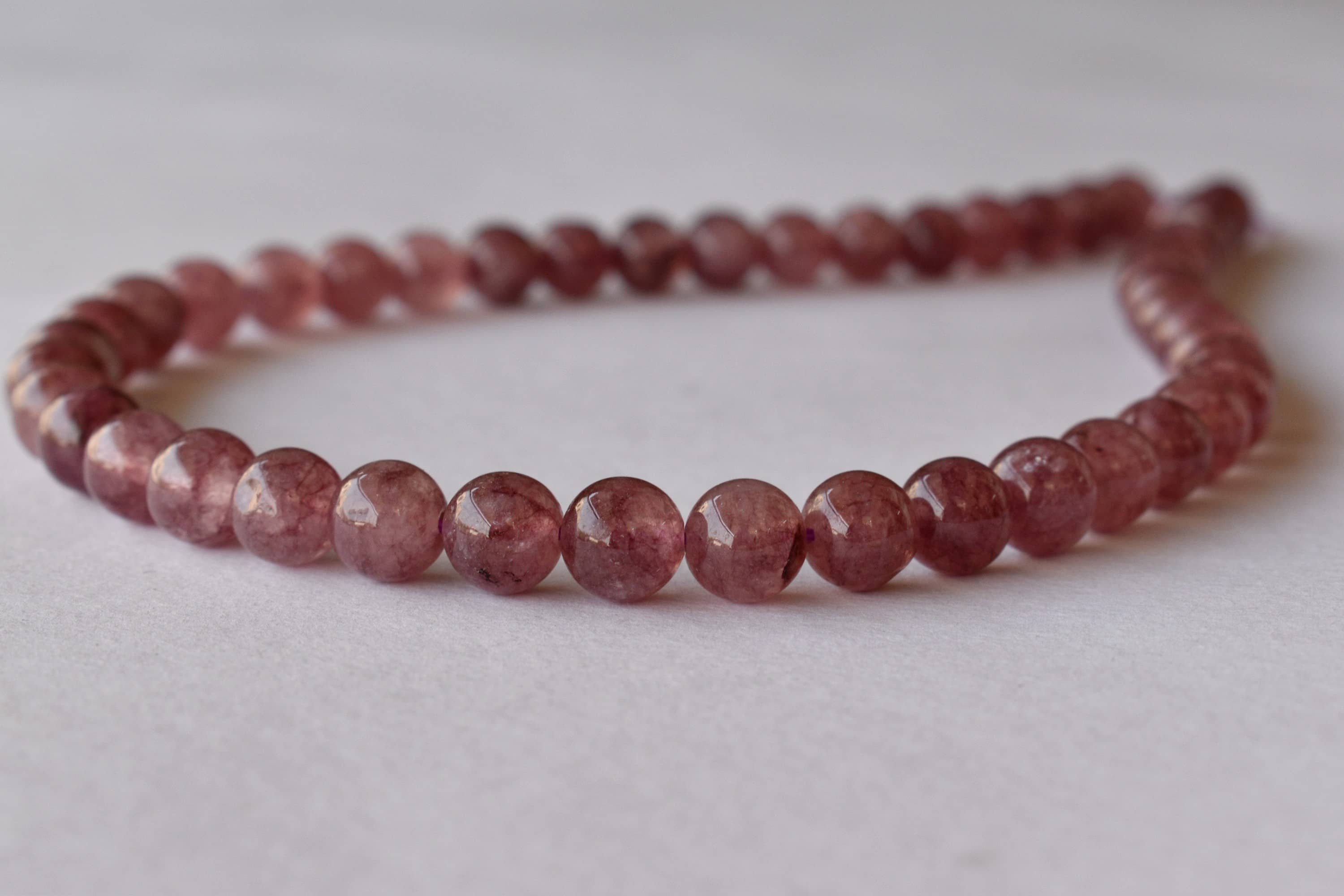 Pink Tourmaline Heated Beads, Natural Round Crystal Beads 4mm to 10mm DestGlow