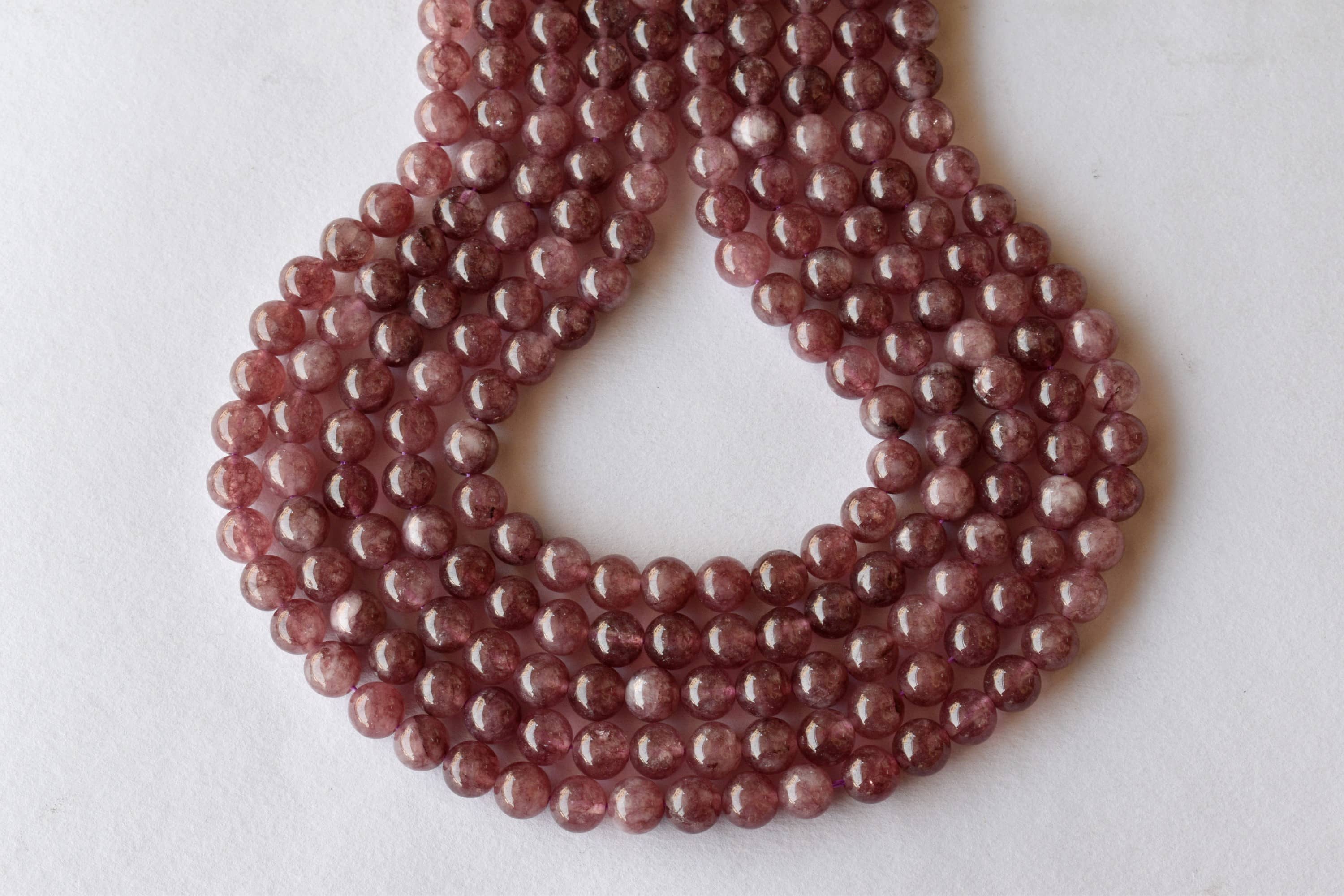 Pink Tourmaline Heated Beads, Natural Round Crystal Beads 4mm to 10mm DestGlow