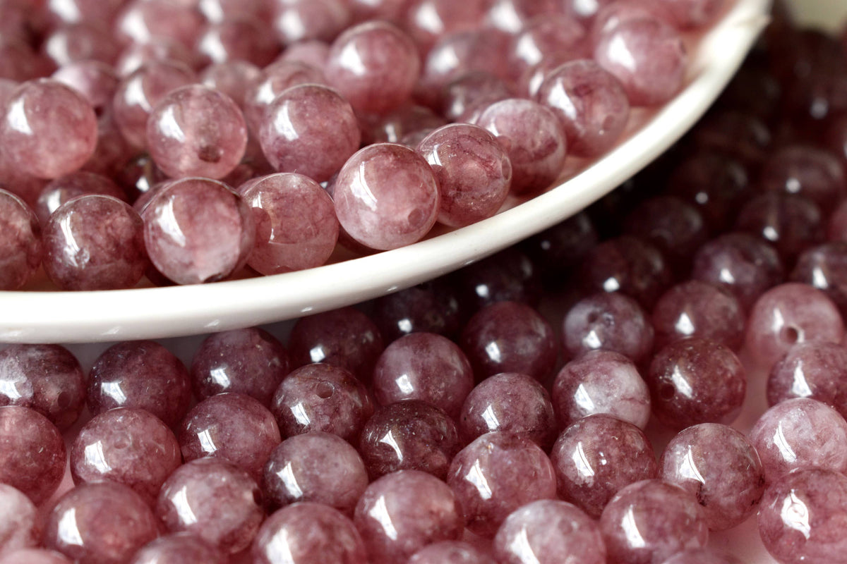 Pink Tourmaline Heated Beads, Natural Round Crystal Beads 4mm to 10mm DestGlow