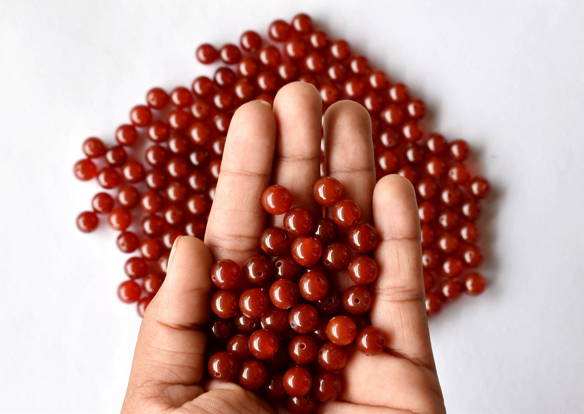 Red Onyx Beads, Natural Round Crystal Beads 4mm to 12mm DestGlow
