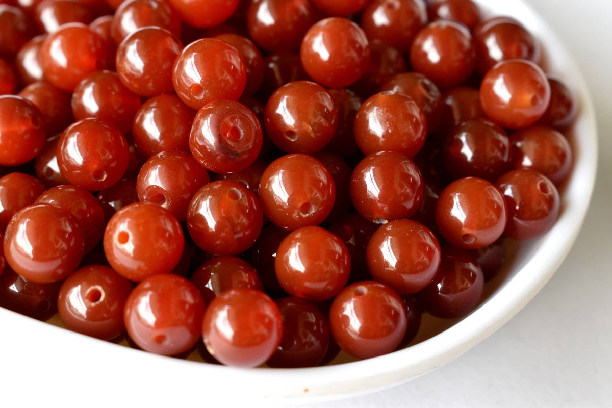 Red Onyx Beads, Natural Round Crystal Beads 4mm to 12mm DestGlow