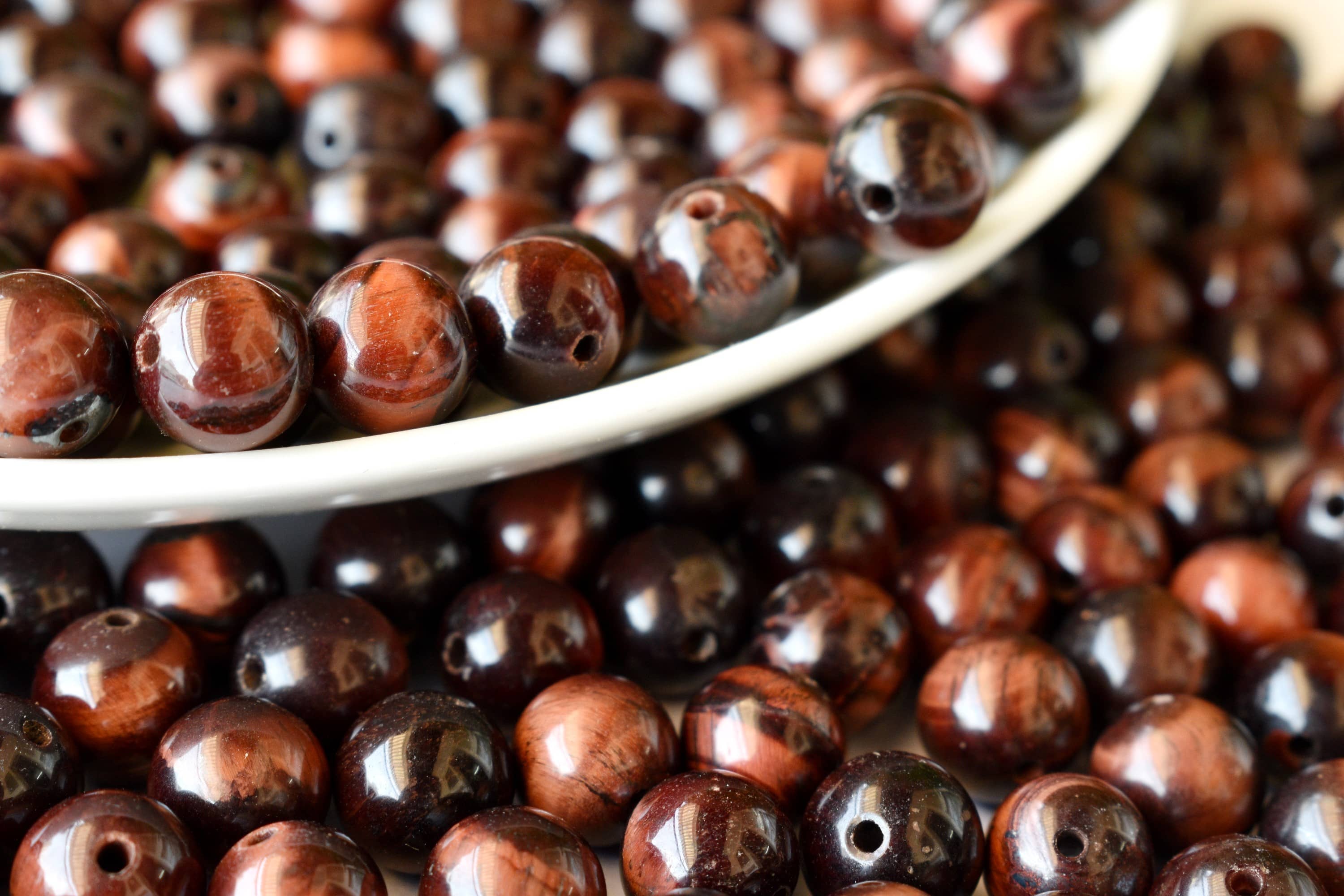 Red Tiger Eye Beads, Natural Round Crystal Beads 4mm to 12mm