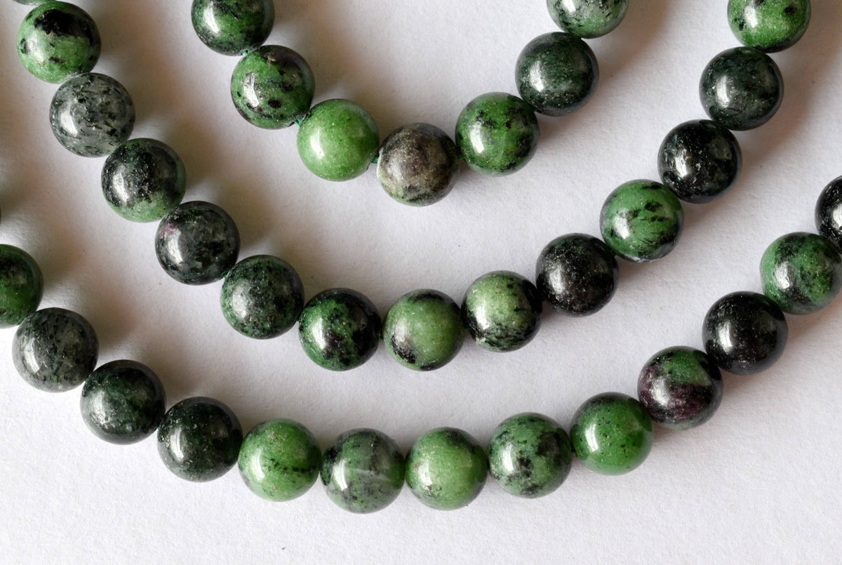 Ruby Zosite Beads, Natural Round Crystal Beads 4mm to 12mm DestGlow