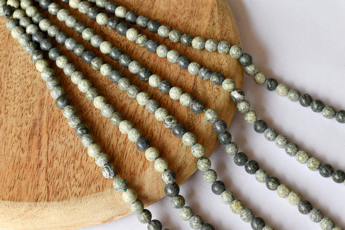 Seraphinite Beads, Natural Round Crystal Beads 4mm to 10mm DestGlow