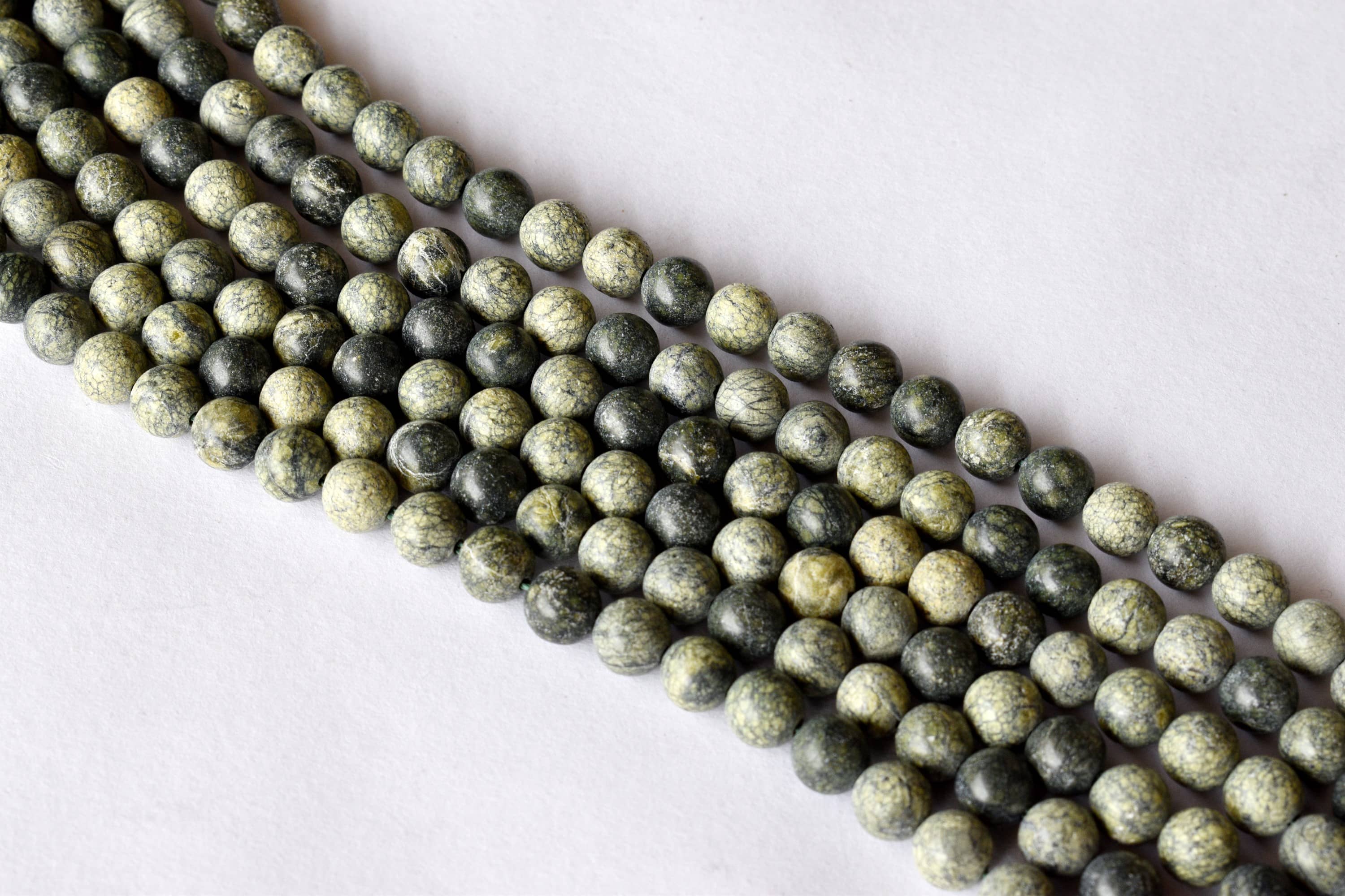 Seraphinite Beads, Natural Round Crystal Beads 4mm to 10mm DestGlow
