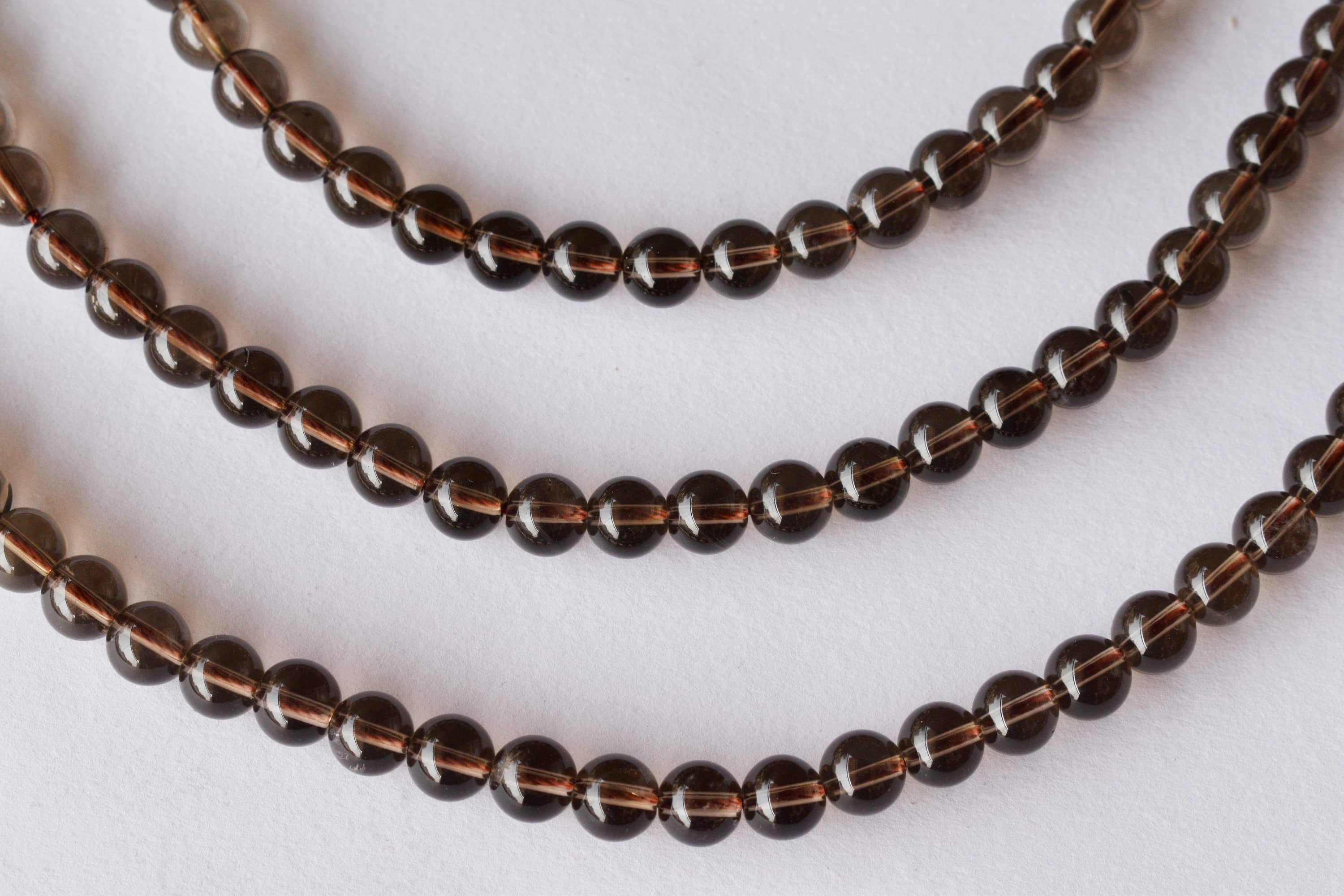 Smokey Quartz Beads, Natural Round Crystal Beads 4mm to 12mm DestGlow