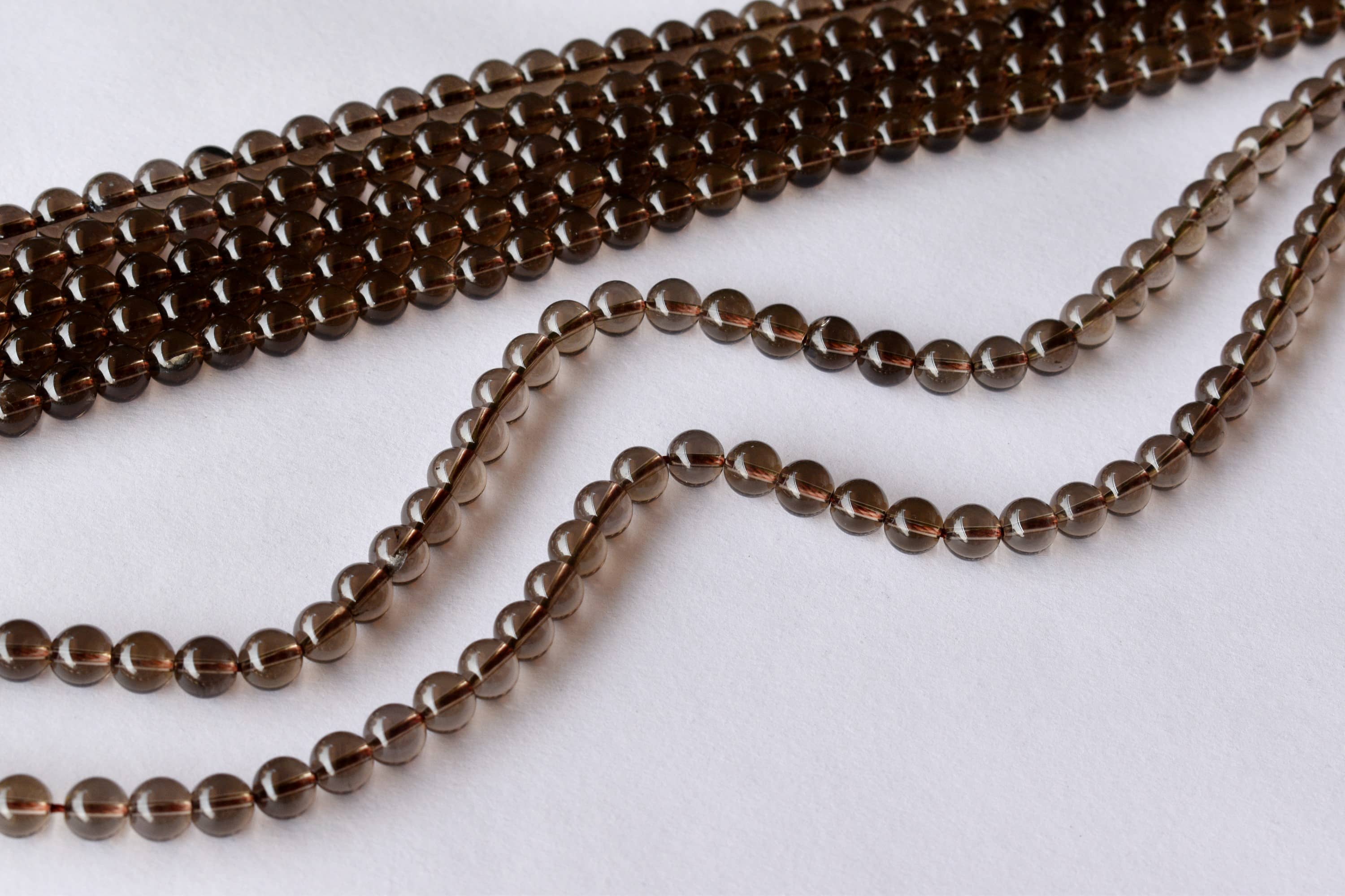 Smokey Quartz Beads, Natural Round Crystal Beads 4mm to 12mm DestGlow