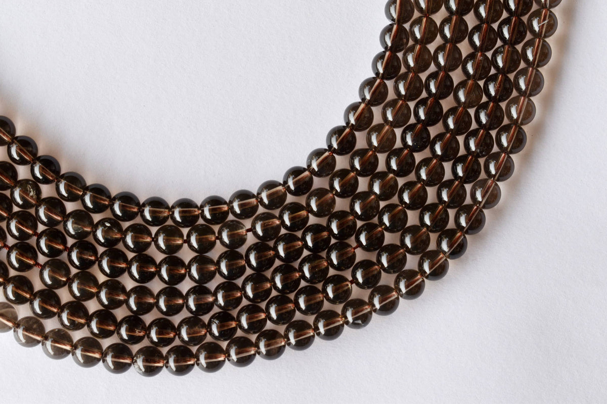 Smokey Quartz Beads, Natural Round Crystal Beads 4mm to 12mm DestGlow