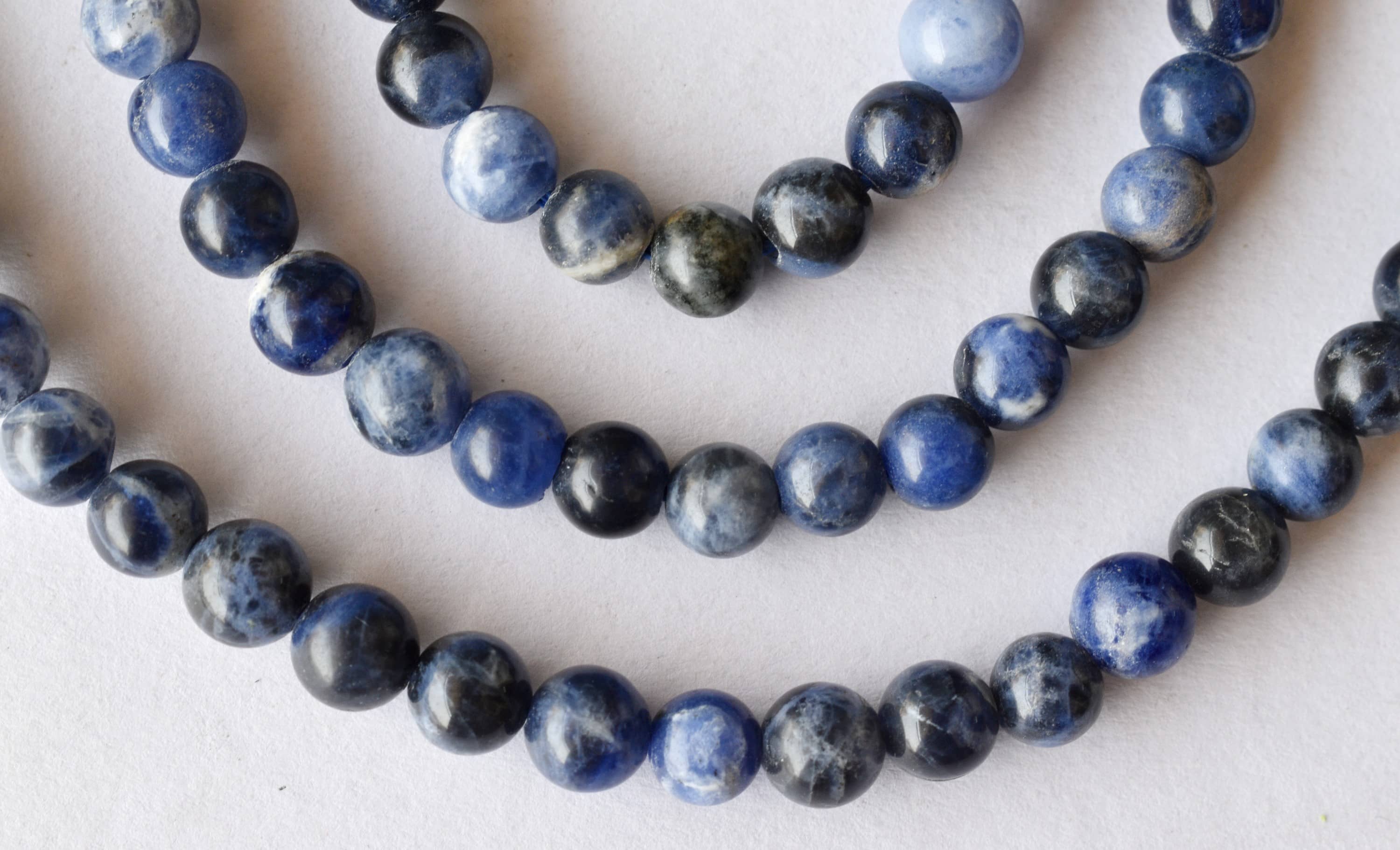 Sodalite Beads, Natural Round Crystal Beads 4mm to 12mm DestGlow
