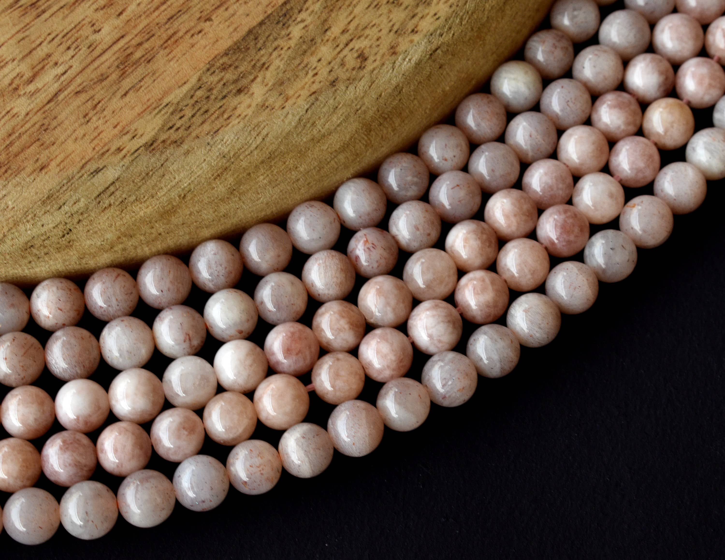 Sunstone Beads, Natural Round Crystal Beads 6mm to 10mm DestGlow